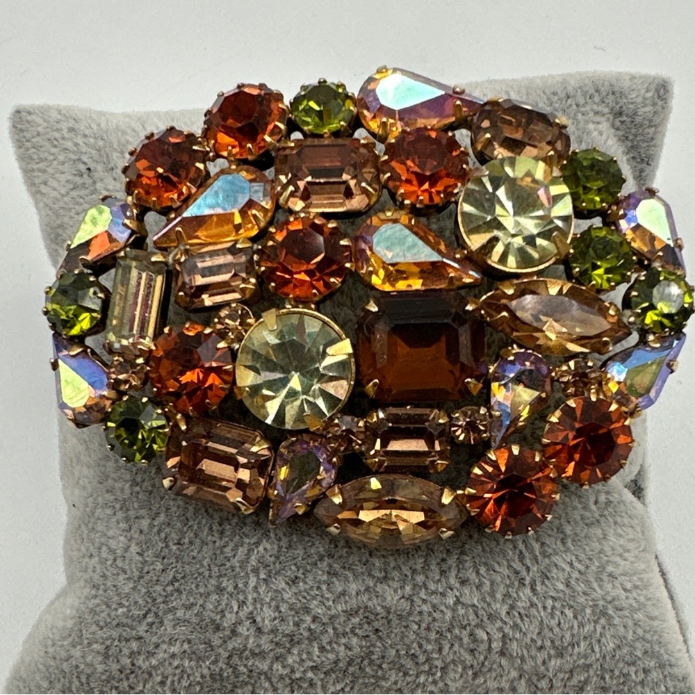 Vintage rare‎ amazing Weiss Multicolor brooch #208